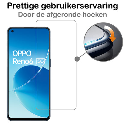 OPPO Reno 6 Screenprotector Gehard Glas - Anti-kras