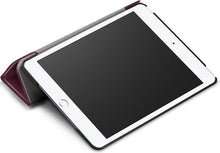 iPad Mini 4/5 Trifold Bookcase Hoes - Donkerrood