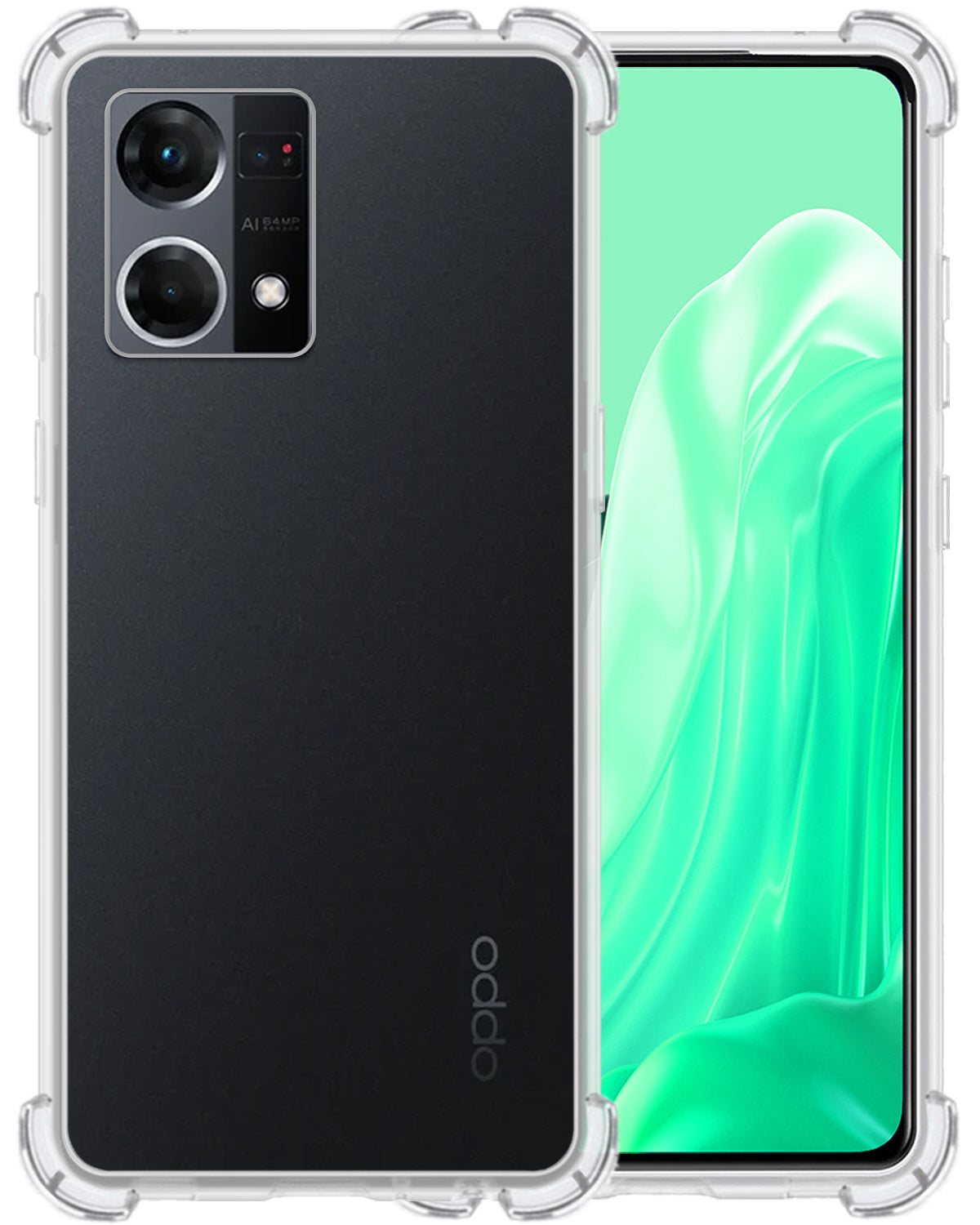 OPPO Reno 7 Hoesje Shock Proof Siliconen - Transparant