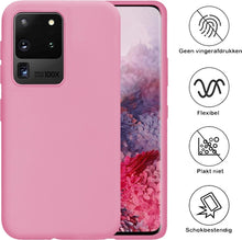 Samsung S20 Ultra Hoesje Siliconen Backcover Lichtgewicht - Lichtroze