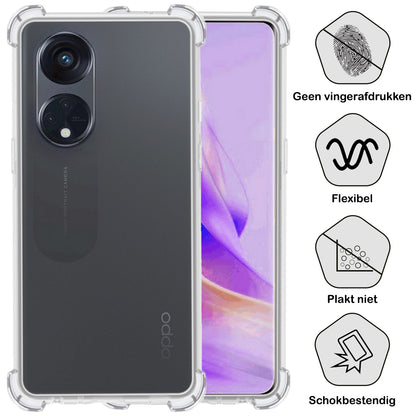 OPPO Reno 8T 4G Hoesje Shockproof Backcover Siliconen - Transparant