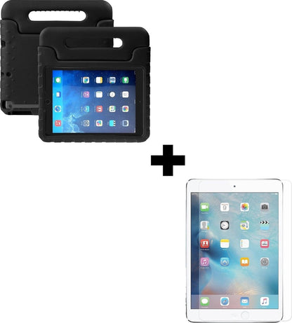 iPad Mini 3 Hoesje Kids Cover Bumper Met Screenprotector - Zwart