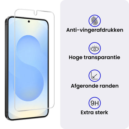 Samsung S25 Screenprotector Gehard Glas met Installatieframe