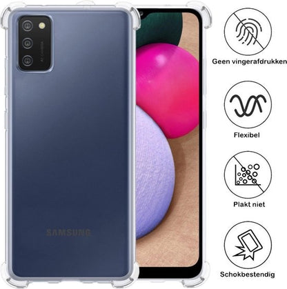 Samsung A02s Hoesje Shockproof Backcover Siliconen - Transparant