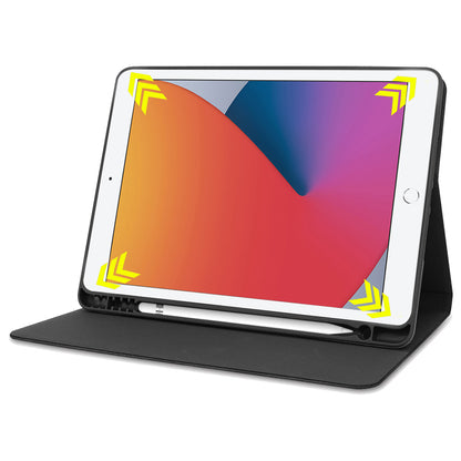 iPad 10.2 2021 Trifold Bookcase Luxe Hoes - Donkerblauw