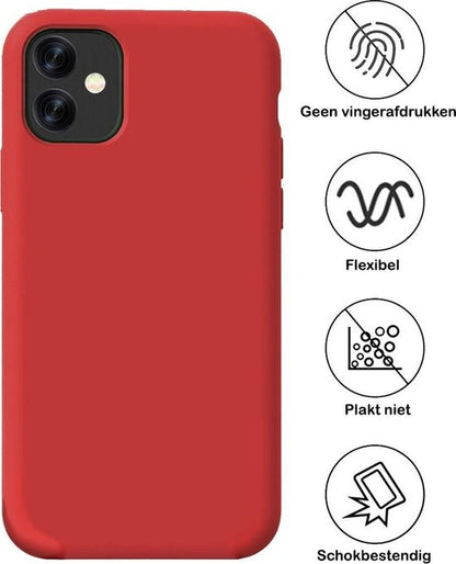 iPhone 11 Hoesje Siliconen Backcover Lichtgewicht - Rood