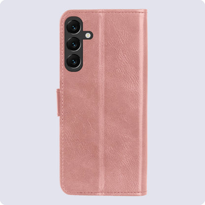 Samsung A55 Hoesje Bookcase Cover met Kaarthouder - Rosé goud
