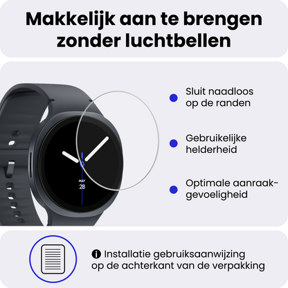Samsung Watch 8 (40 mm) Screenprotector Gehard Glas - Anti-kras