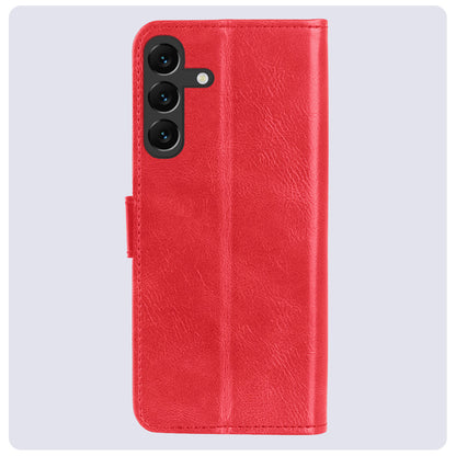 Samsung S24 Hoesje Bookcase Cover met Kaarthouder - Rood