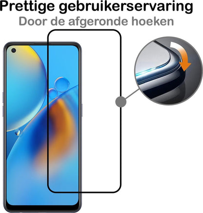 OPPO A74 4G Screenprotector Gehard Glas - Full Screen