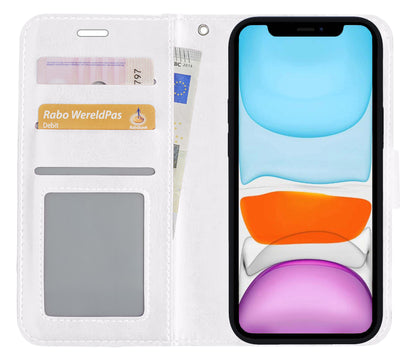iPhone 12 Mini Hoesje Bookcase Cover Uitneembaar - Wit