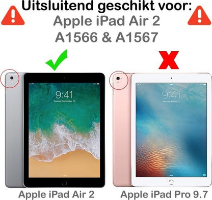 iPad Air 2 Trifold Bookcase Hoes - Paars