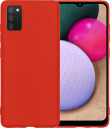 Samsung A02s Hoesje Siliconen Backcover Lichtgewicht - Rood