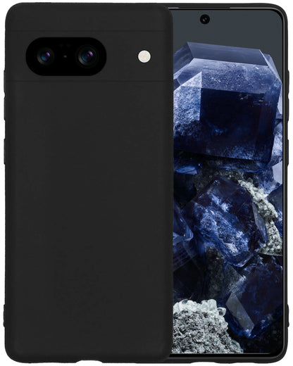 Google Pixel 8 Hoesje Siliconen Backcover Lichtgewicht - Zwart