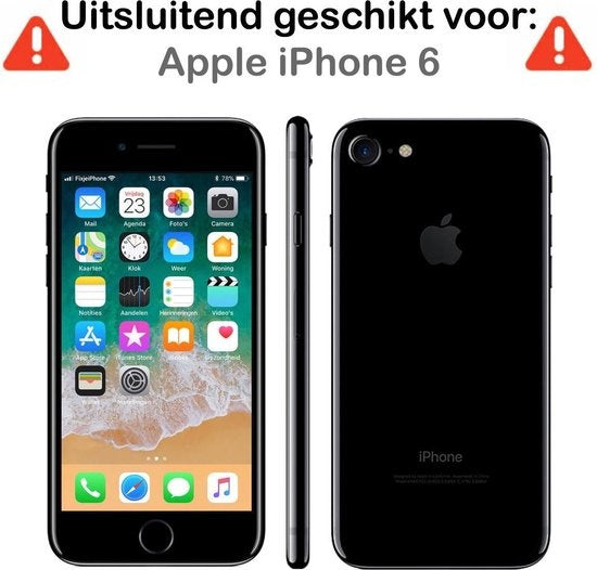 Hoes Geschikt voor iPhone 6 Hoes Cover Case - Transparant