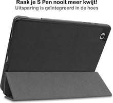 Samsung Galaxy Tab S6 Lite Trifold Bookcase Hoes met Penhouder voor S Pen - Zwart