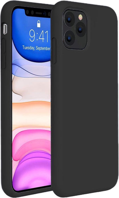 iPhone 11 Pro Hoesje Siliconen Backcover Lichtgewicht - Zwart