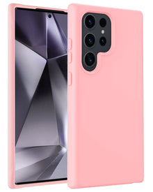 Samsung S24 Ultra Hoesje Siliconen Backcover Lichtgewicht - Lichtroze