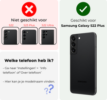 Samsung S22 Plus Hoesje Bookcase Cover Uitneembaar - Zwart