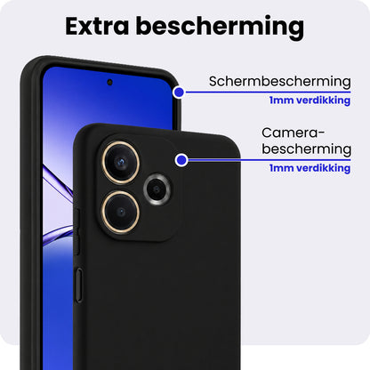 OPPO A5 Pro Hoesje Siliconen Backcover Lichtgewicht - Zwart