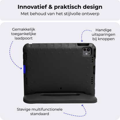iPad Pro 2018/2020/2021/2022 (12,9 inch) Kinderhoes Shockabsorberend Foam - Zwart