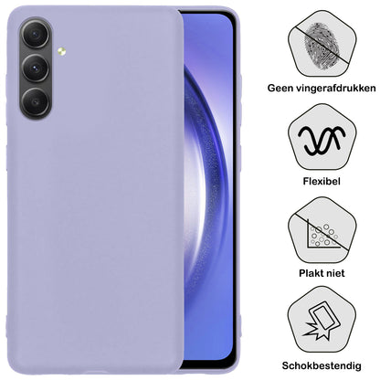 Samsung A54 Hoesje Siliconen Backcover Lichtgewicht - Lila