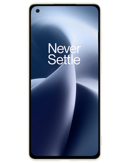 OnePlus Nord 2T Hoesje Siliconen Backcover Lichtgewicht - Wit