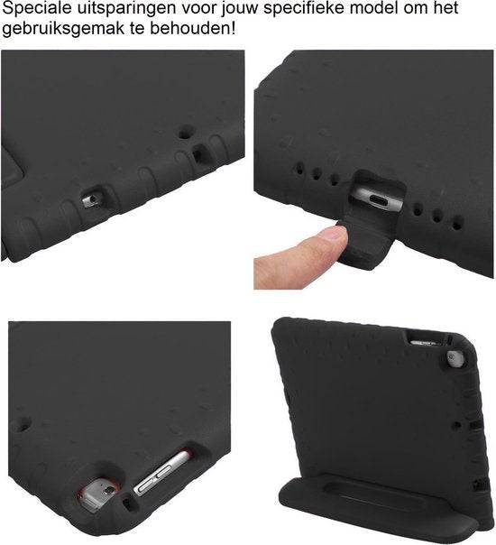 iPad Air 2 Hoesje Kids Cover Bumper Met Screenprotector - Zwart