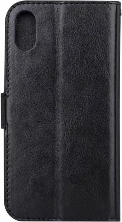 iPhone Xs Max Hoesje Bookcase Cover met Kaarthouder - Zwart