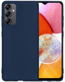 Samsung A14 Hoesje Siliconen Backcover Lichtgewicht - Donkerblauw