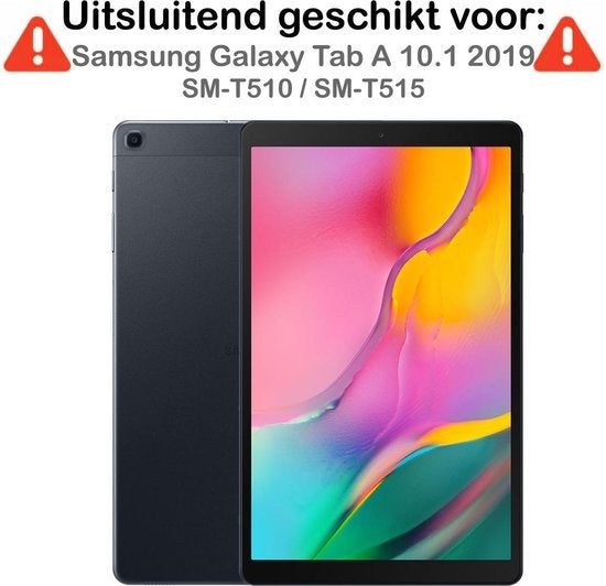 Samsung Galaxy Tab A 10.1 2019 Hoesje Toetsenbord Case Kunstleer - Donkerblauw