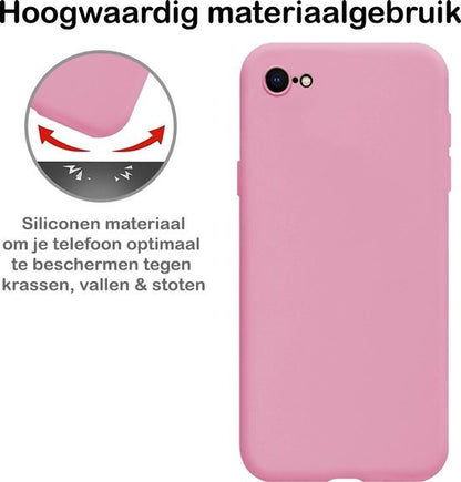 iPhone 7 Hoesje Siliconen - Donkerroze