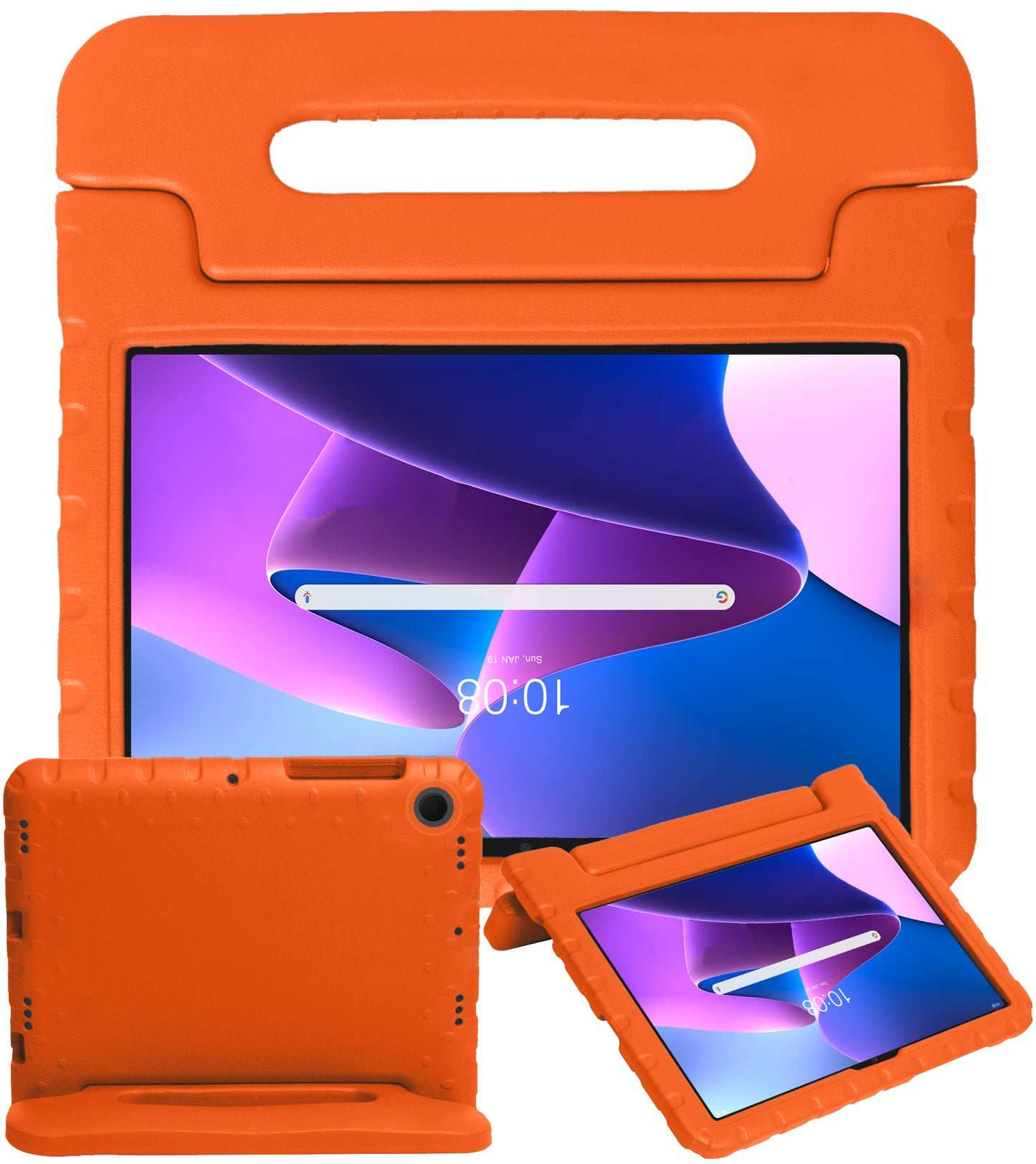 Lenovo Tab M10 Plus 3rd Gen Hoesje Kids Cover Bumper - Oranje