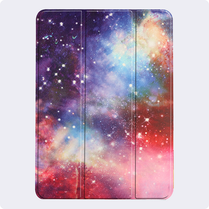 iPad Air 2024 / 2025 (11 inch) Trifold Bookcase Hoes met Penhouder voor Apple Pen - Galaxy