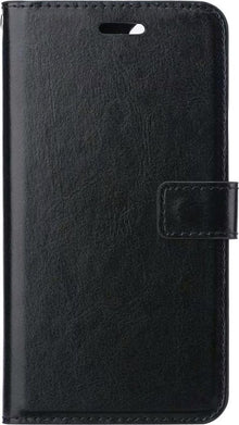 iPhone 12 Mini Hoesje Bookcase Cover met Kaarthouder - Zwart