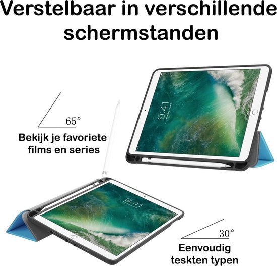 iPad 2017 Hoesje Book Case - Lichtblauw