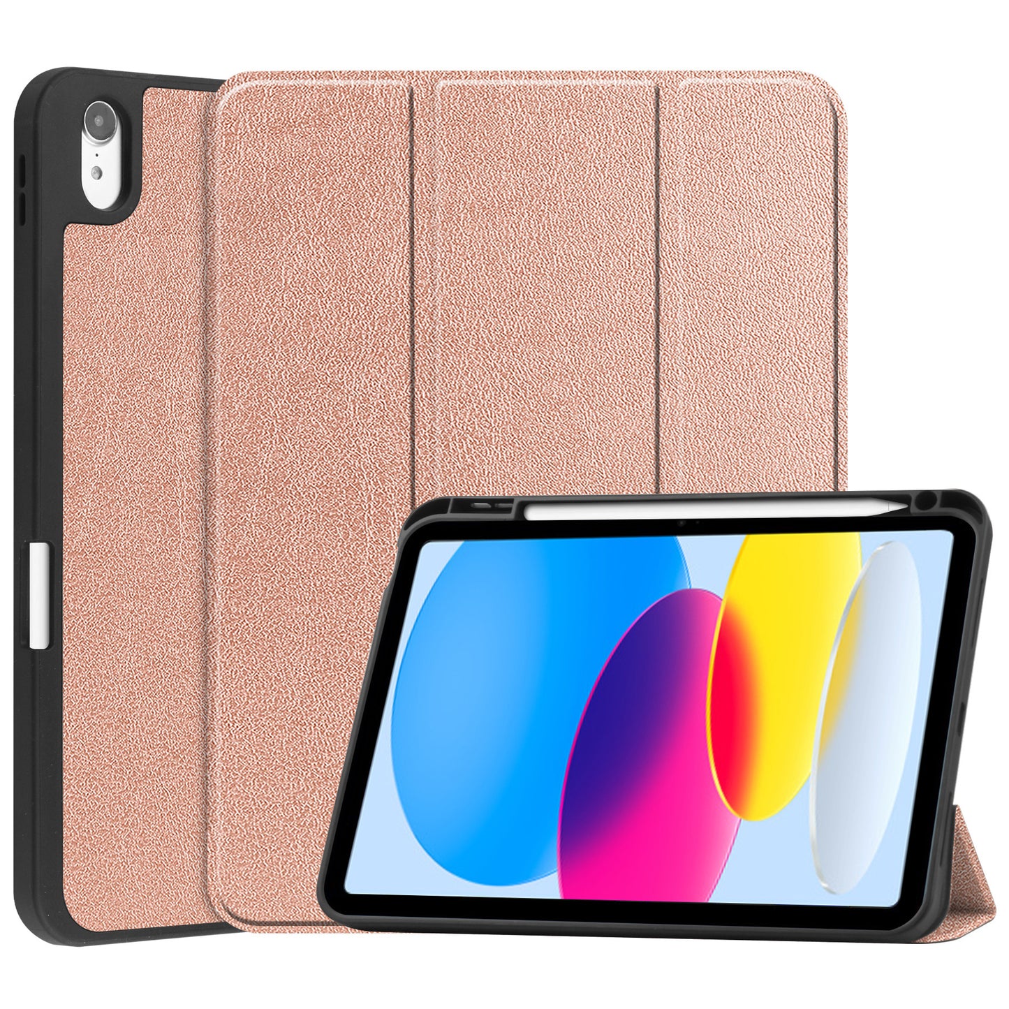 iPad 2022 Hoesje Book Case Met Apple Pencil Uitsparing - Rosðð goud