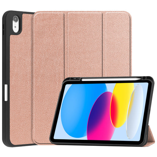 iPad 2022 Hoesje Book Case Met Apple Pencil Uitsparing - Rosé goud