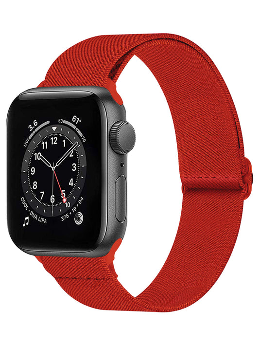 Bandje Geschikt Voor Apple Watch Bandje 38/40/41 mm Nylon Polsband Met Gesp - Horloge Bandje Geschikt Voor Apple Watch 1-8 / SE - 38/40/41 mm Bandje Stof - Rood