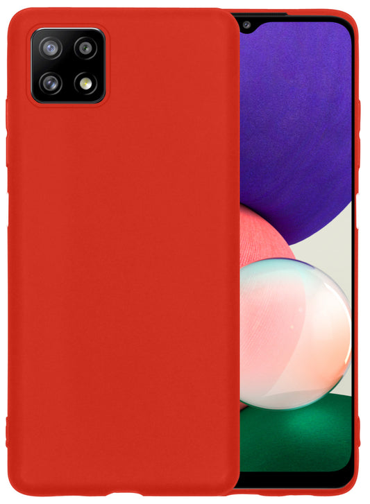 Samsung A22 4G Hoesje Siliconen - Rood