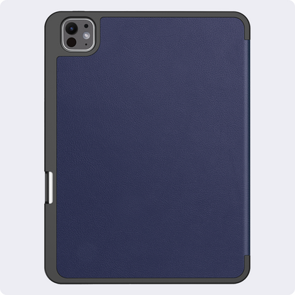 iPad Pro 2024 (11 inch) Trifold Bookcase Hoes met Penhouder voor Apple Pen - Donkerblauw