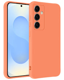 Samsung S25 Plus Hoesje Siliconen Backcover Lichtgewicht - Perzik