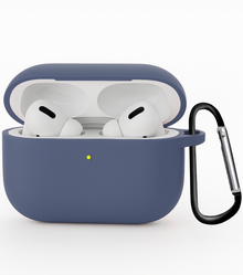 AirPods Pro 3 Hoesje Siliconen Krasbestendig - Grijsblauw