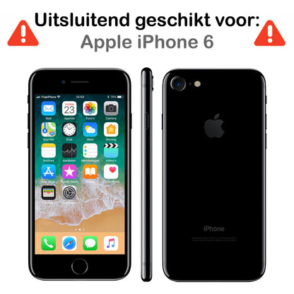 iPhone 6/6s Hoesje met Ingebouwde Screen Protector - Zwart