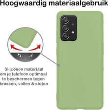 Samsung A52 Hoesje Siliconen Backcover Lichtgewicht - Groen
