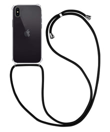 iPhone X Hoesje met Koord Backcover Shockproof - Transparant