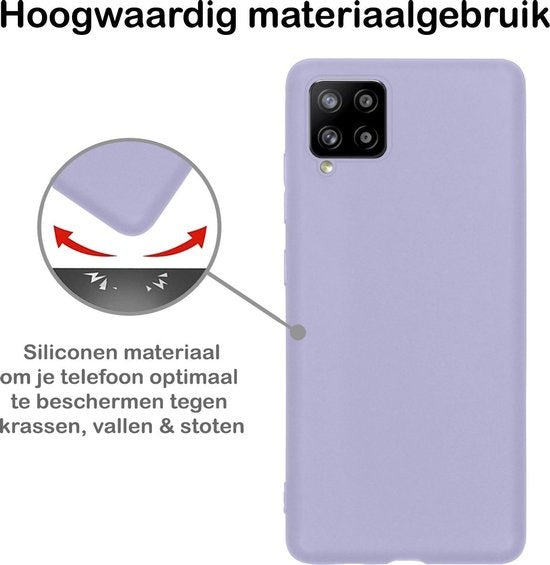 Samsung A42 Hoesje Siliconen - Lila