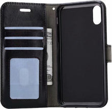 iPhone X Hoesje Bookcase Cover met Kaarthouder - Zwart