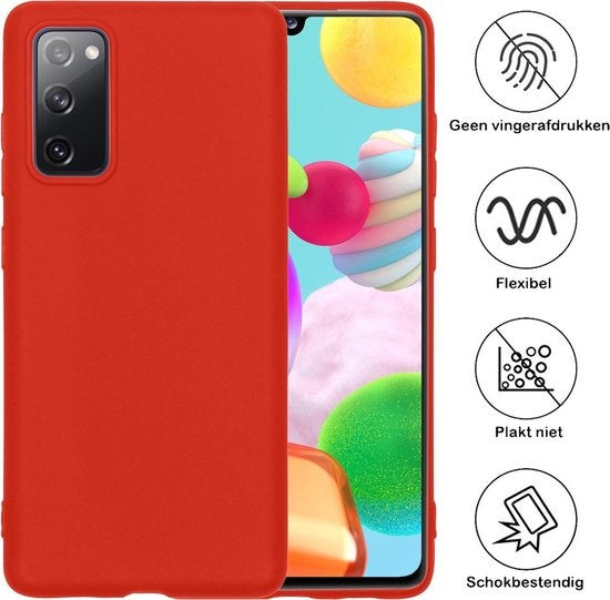 Samsung A41 Hoesje Siliconen - Rood