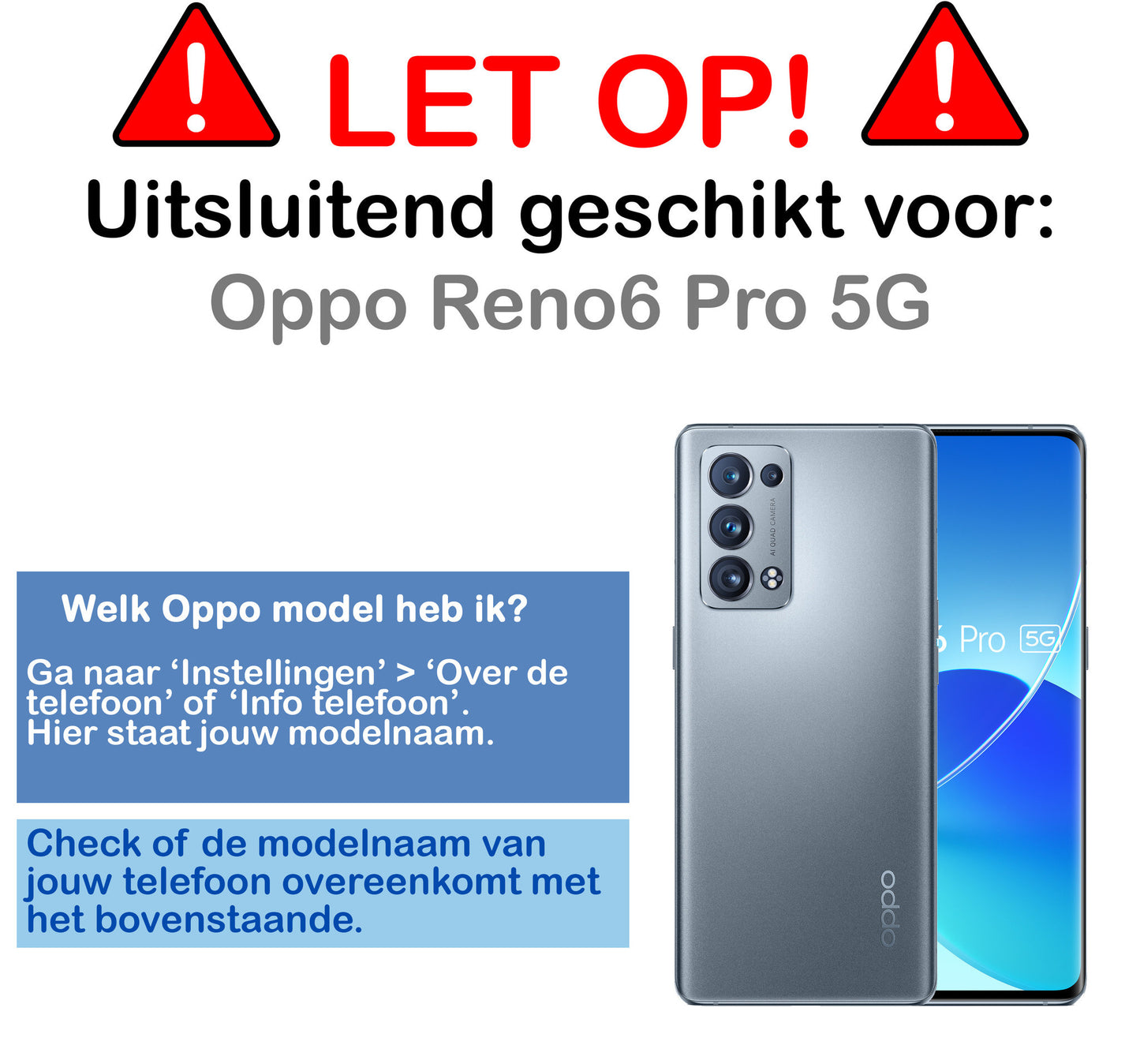 OPPO Reno 6 Pro Screenprotector Full Cover Tempered Glass